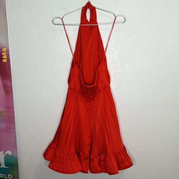 NWT AMUR Amiri Halter Mini Dress in Red Pepper
Size 0 Revolve - Picture 7 of 14